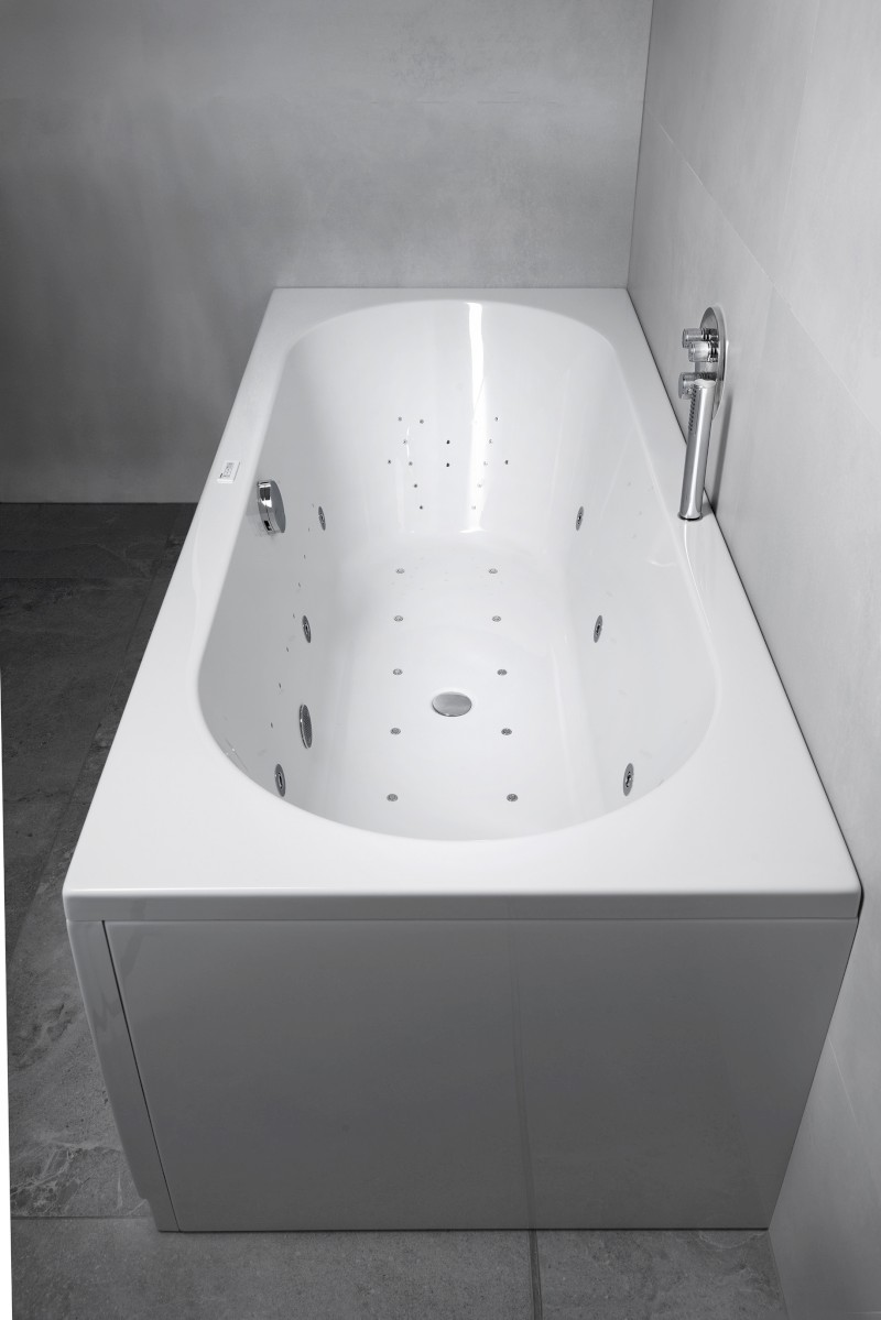 VIVA B hydromasážní vana, 175x80x47cm, Highline Hydro-Air, chrom 88119.6010