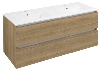 EZARA dvojumyvadlová skříňka 120x55x46cm, dub cuneo EZ121-2525