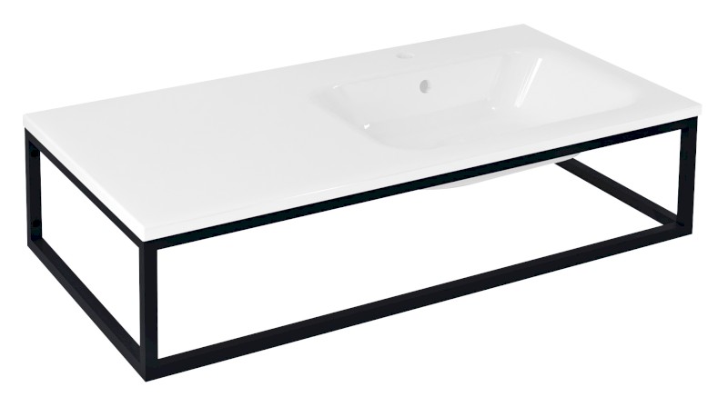 SKA konzole pod umyvadlo/desku 100x22x51cm, černá mat SKA810