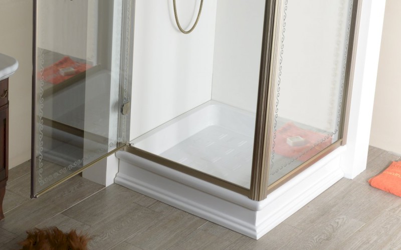 RETRO keramická sprchová vanička, čtverec 90x90x20cm, bílá 133801