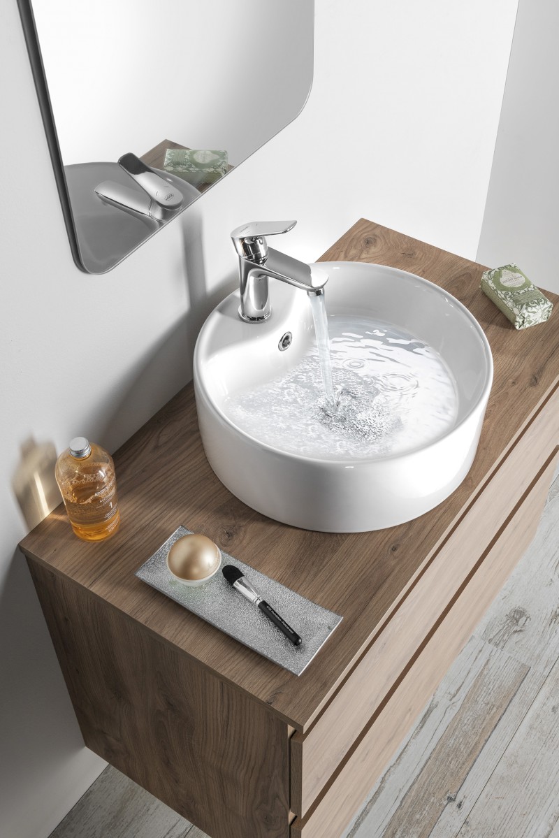 Keramické umyvadlo na desku Ø 40cm, bílá 49413