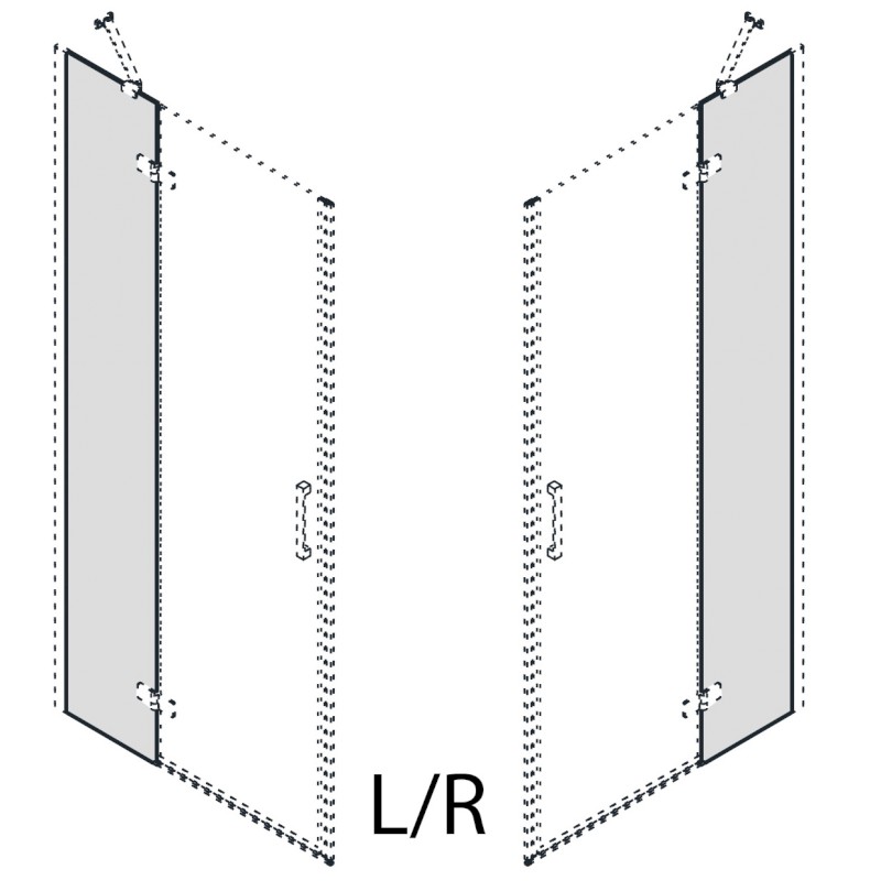 TRINITY fixní díl dveří 1100mm, sklo čiré GT1111C