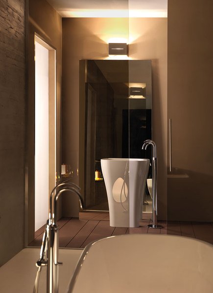 AQUATECH keramické umyvadlo volně stojící, 60x85x40cm, bílá 374201