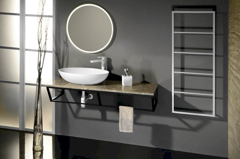 SKA nástěnný sušák ručníků 600x1150x100mm, bílá mat SKA512