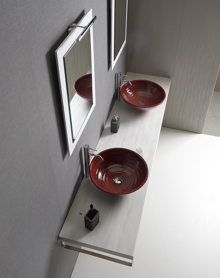 AVICE deska pod umyvadlo 220x50cm, tl.5cm, dub starobílý AV225