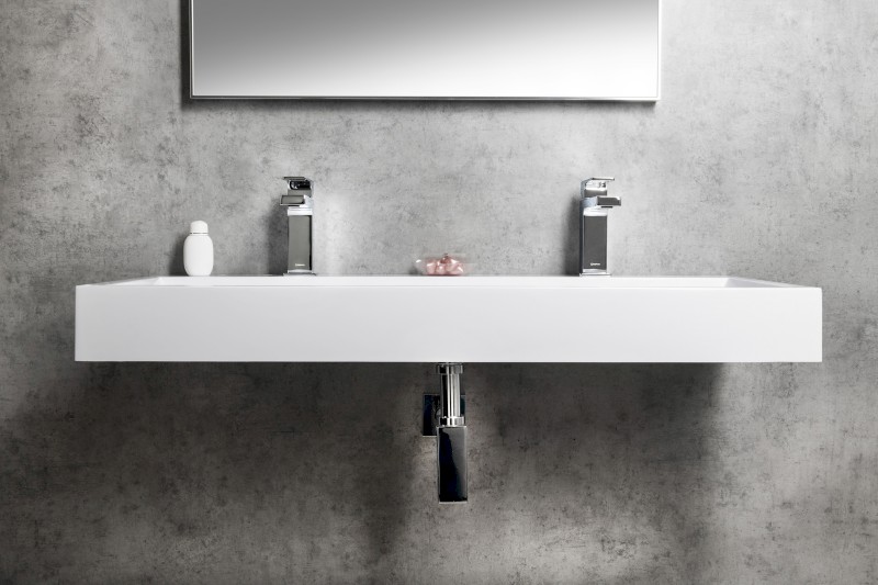 ORINOKO dvojumyvadlo, litý mramor, 100x42 cm, bílá OR101