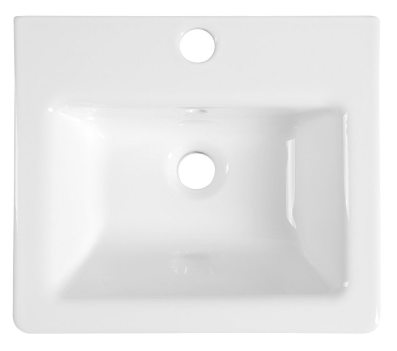 CITY keramické umyvadlo hranaté 40x35cm, bílá         KE040
