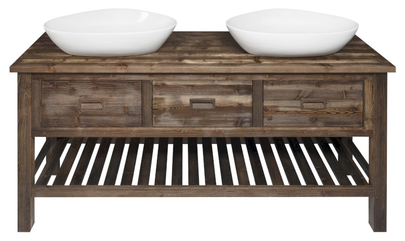 BRAND umyvadlová skříňka 160x73x50cm, mořený smrk BA161S