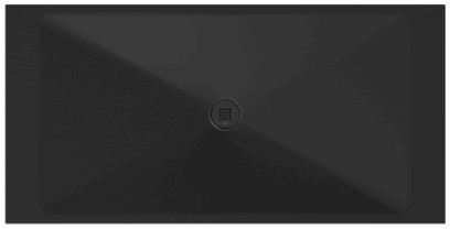 Keramická sprchová vanička, obdélník 180x90x2cm, černá mat 46180926