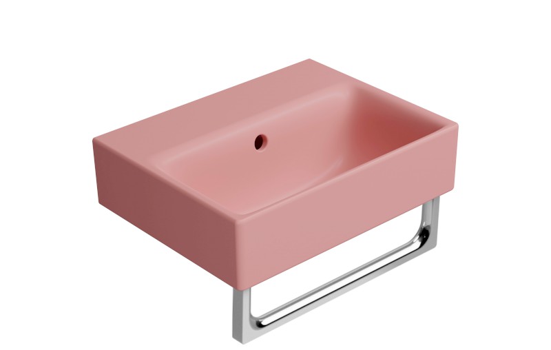 NUBES keramické umývátko 40x32cm, bez otvoru, blush mat 9684024