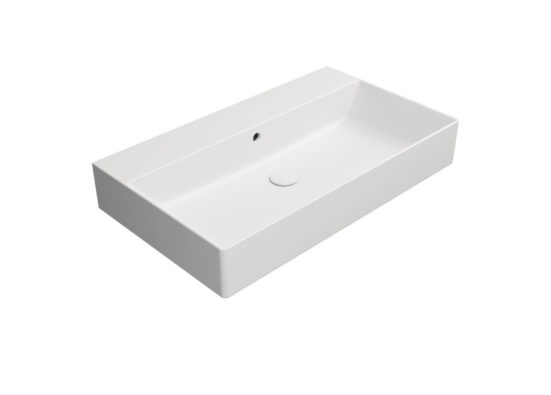 KUBE X keramické umyvadlo 80x47cm, bez otvoru, bílá mat 9422009