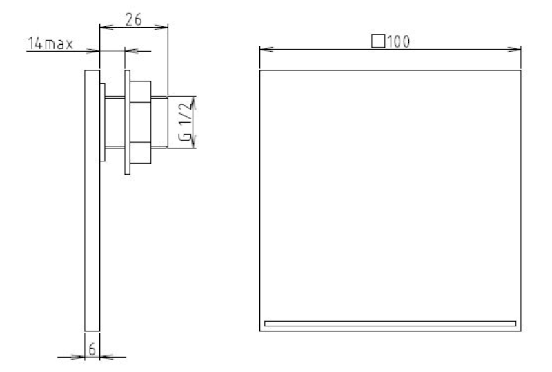 Výtoková hubice 100x5mm, chrom SH1001