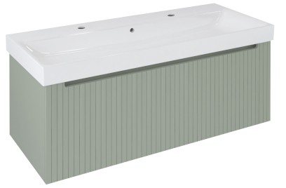 NELIO STRIP umyvadlová skříňka 116,5x44x49cm, 1x zásuvka, verde NL120-4444S
