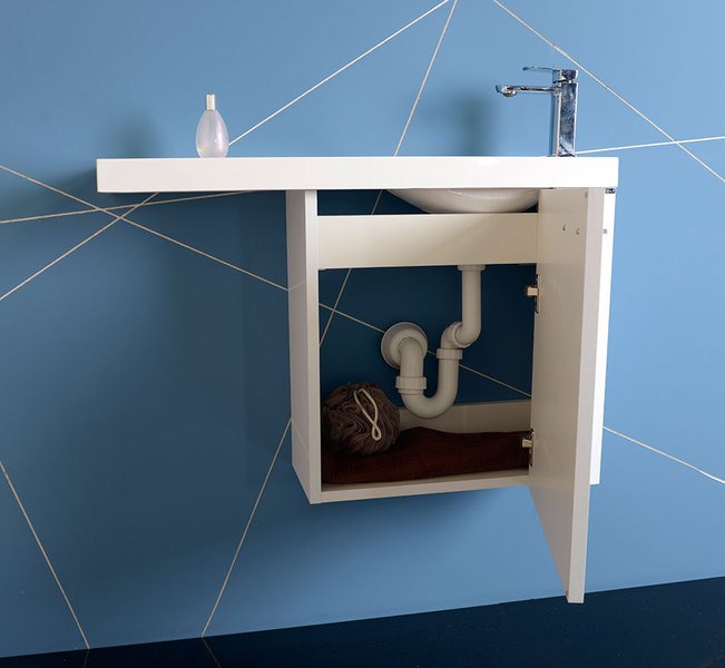 LATUS VI umyvadlová skříňka 50x50x22cm, pravá, bílá LT610-3030