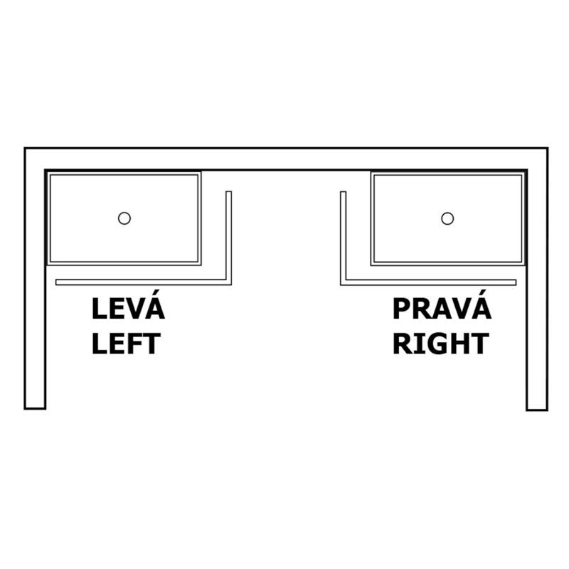 KARIA 80x70 rohový panel, výška 11cm, levý 90151L