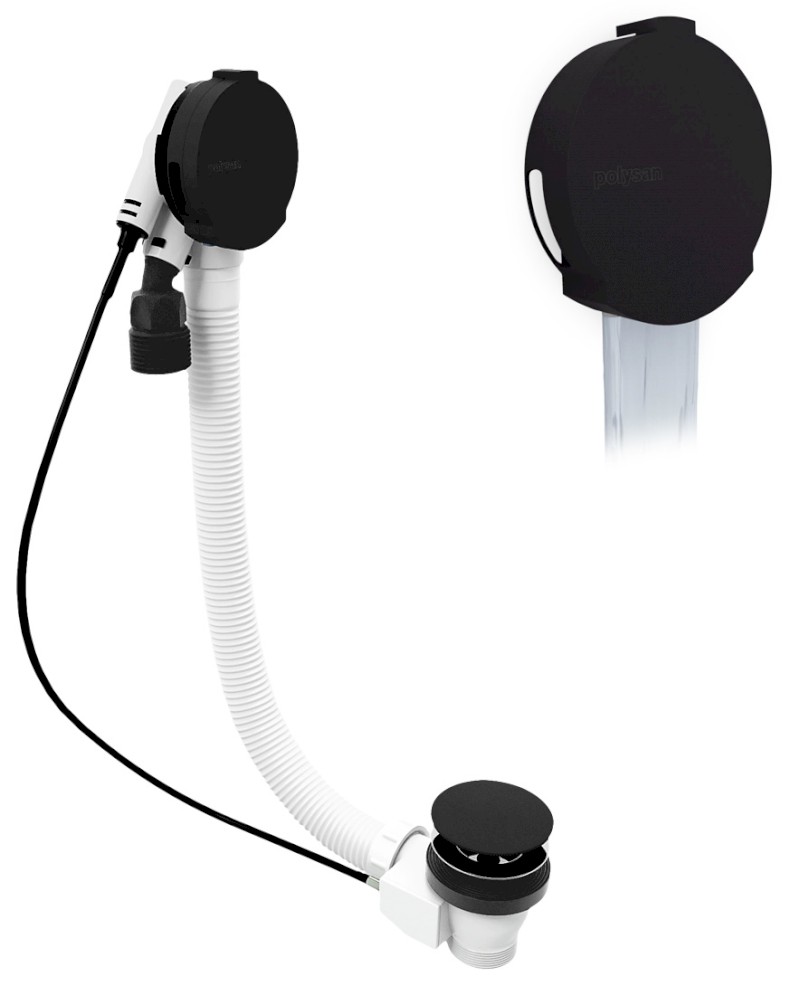 MARBLE vanová souprava s napouštěním, bovden, délka 800mm, černá mat 11052.21