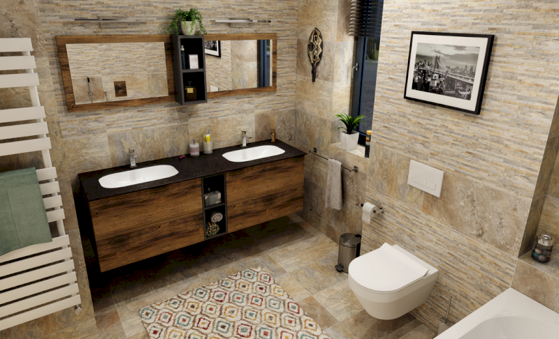 IMPALA umyvadlo pod desku, Rockstone, 58,8x35,5cm, bílá mat IM540