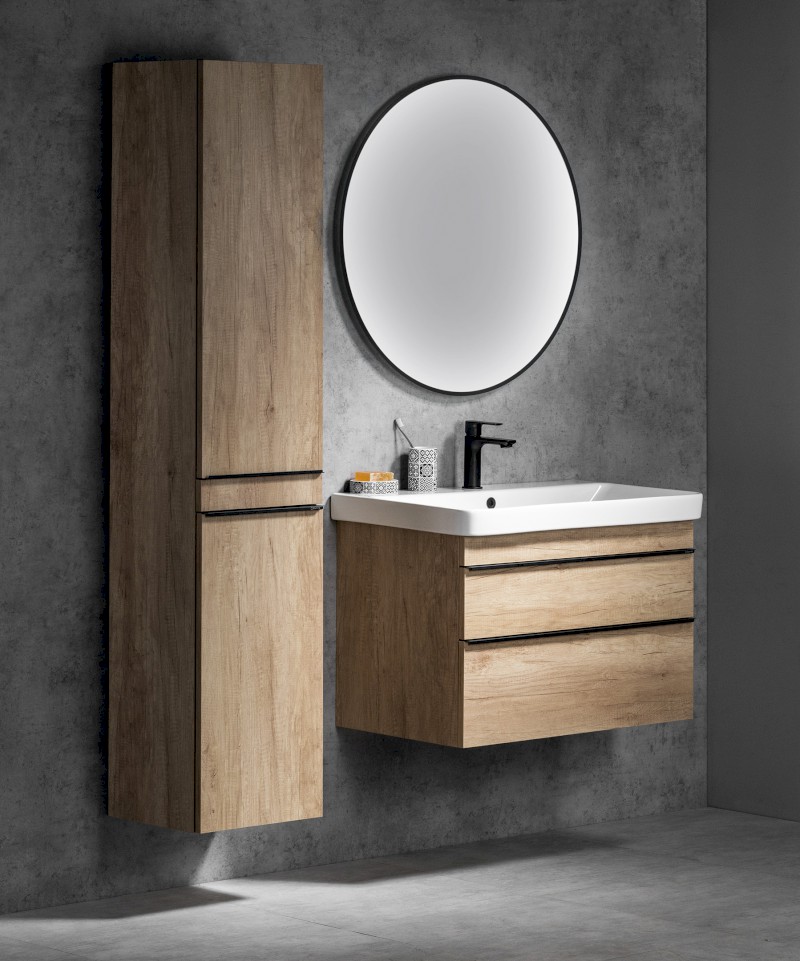 SITIA skříňka vysoká 46,7x172x32cm, 2x dvířka, levá/pravá, dub alabama SI450-2222