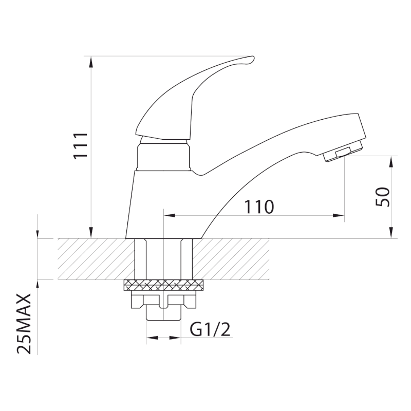 SMALL stojánkový umyvadlový ventil 1/2