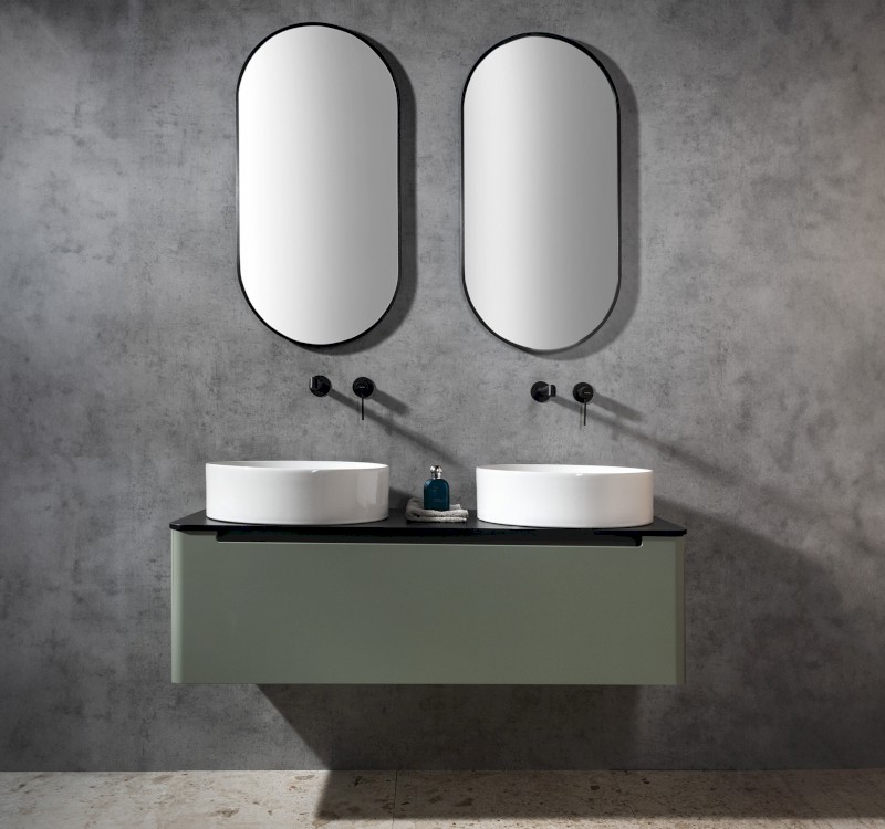 KUBE X keramické umyvadlo na desku, průměr 45cm, bílá ExtraGlaze 942711