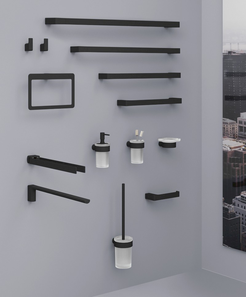 PIRENEI mýdlenka, mléčné sklo, černá mat PI1114