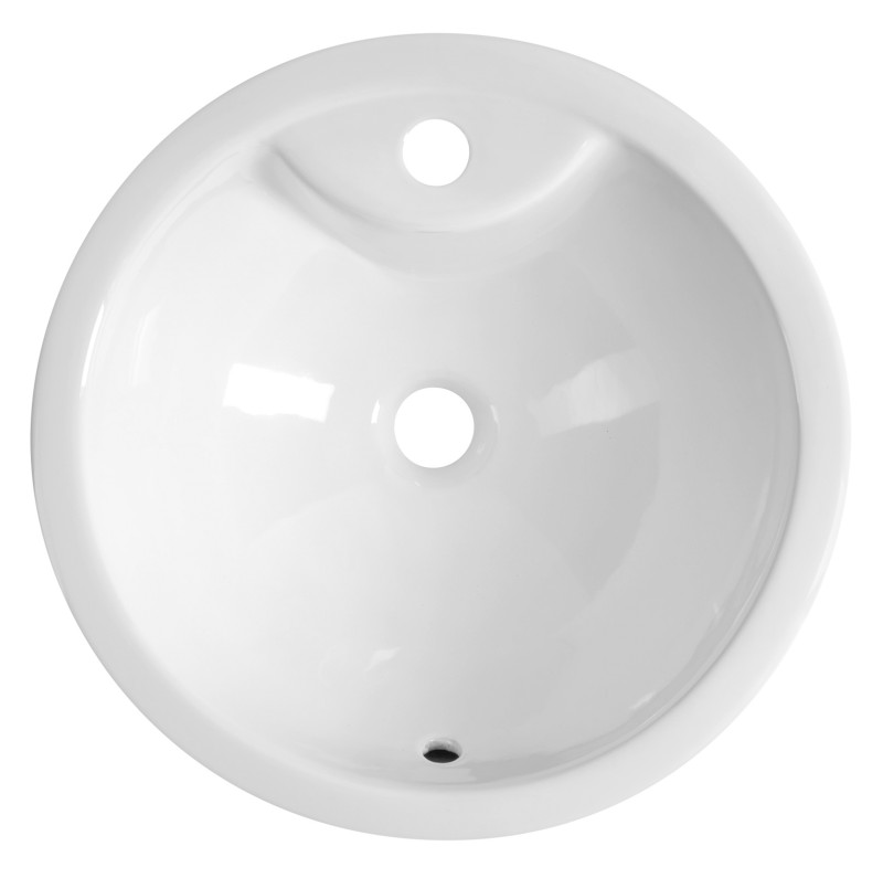 SHIPRA keramické umyvadlo zápustné, průměr 46cm, bílá NP564