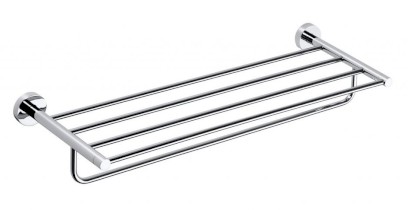 X-ROUND E polička na ručníky s hrazdou 600mm, chrom XR415