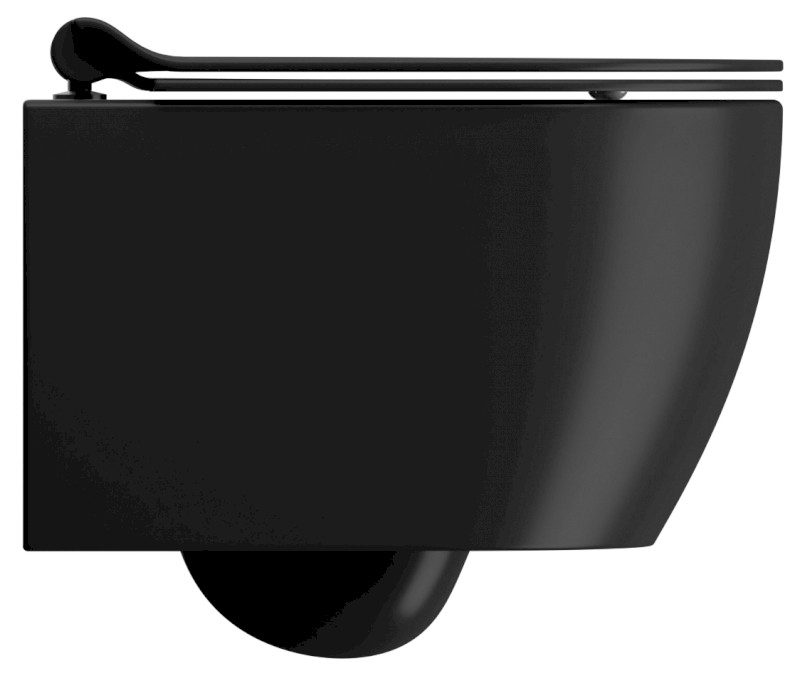 PURA SHORT závěsná WC mísa, Swirlflush, 35x46cm, černá dual-mat 880226