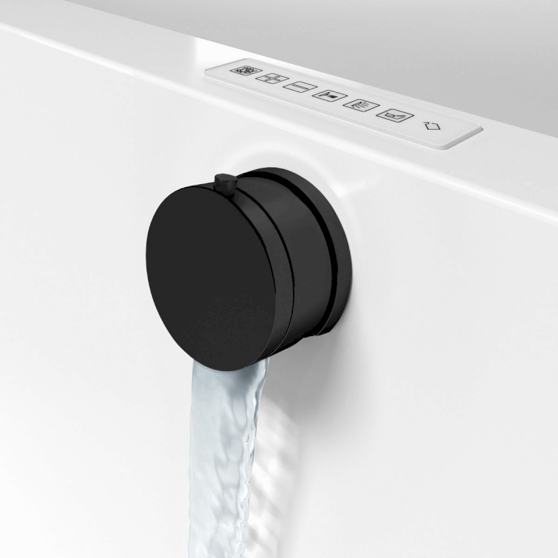 Vanová souprava s napouštěním, bovden, délka 975mm, zátka 72mm, černá mat 71686B