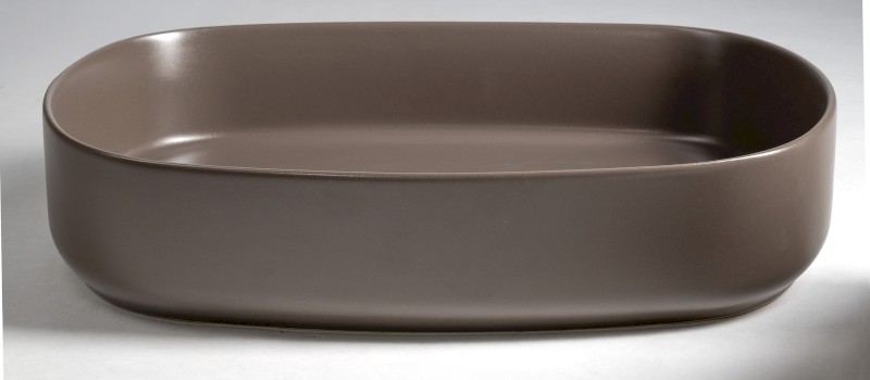 INFINITY OVAL keramické umyvadlo na desku, 55x36cm, taupe 10NF65055-2H