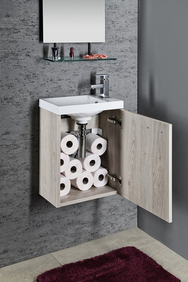 LATUS X umyvadlová skříňka 39,4x50x22cm, dub Mocca LT110-1212