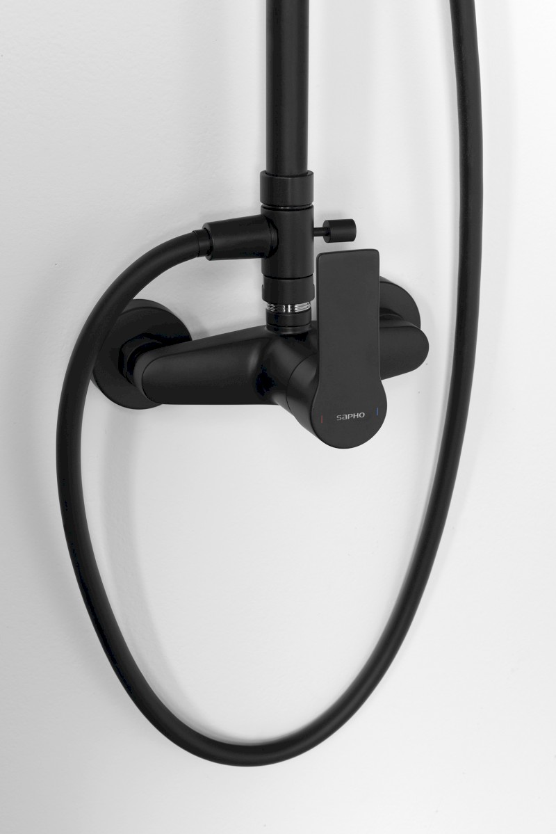 PAX sprchový sloup s pákovou baterií, černá mat XA139/15