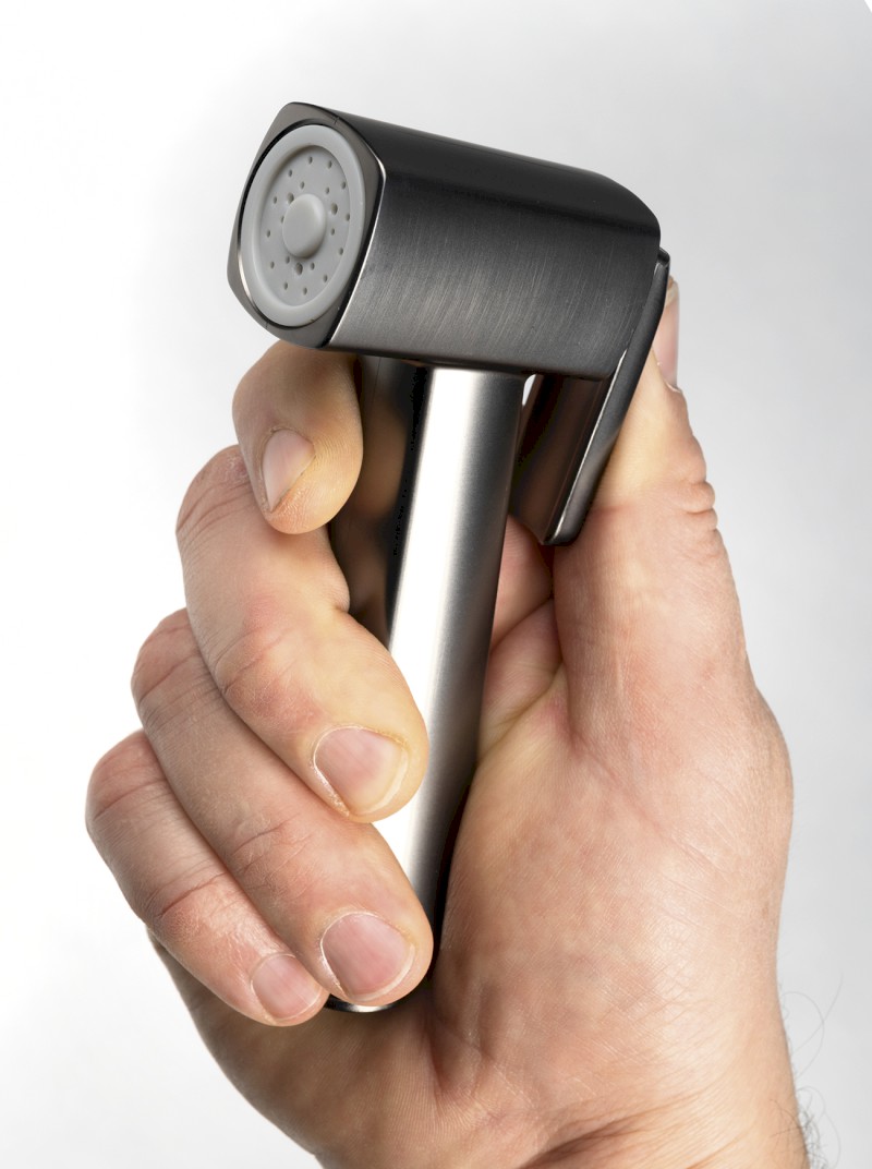 Bidetová sprška hranatá, ABS/gun metal BS109GM