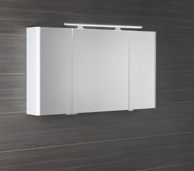 LUCIE galerka s LED osvětlením, 126x70x17cm, bílá LU125-0030