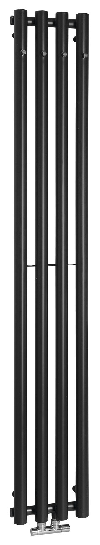 PILON otopné těleso 270x1800mm, se čtyřmi háčky pro ručník, černá mat IZ122T