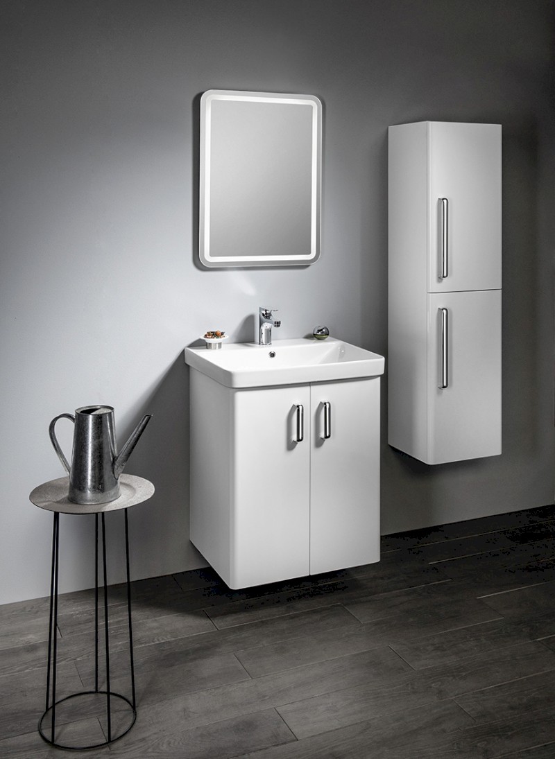 THEIA umyvadlová skříňka 56,4x70x44,2cm, 2xdvířka, bílá TH062-3030