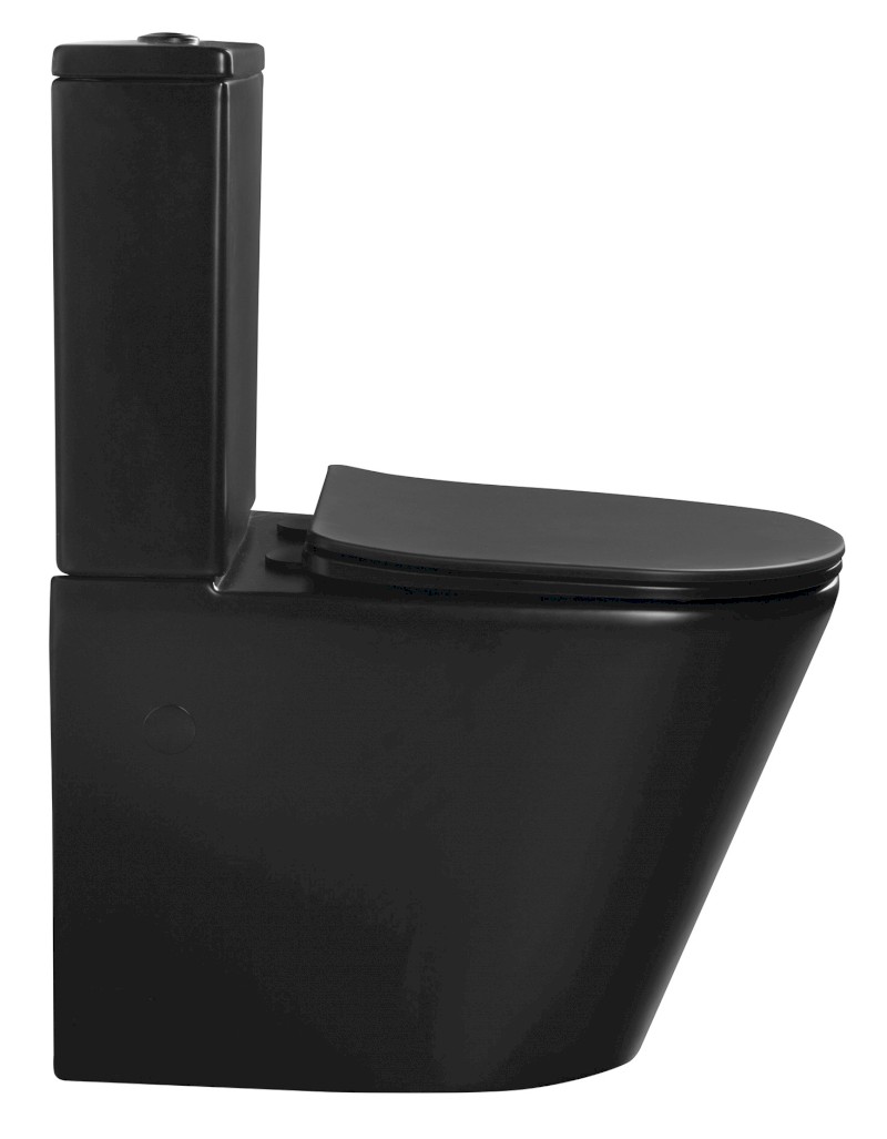 PACO WC kombi, Rimless, spodní/zadní odpad, černá mat PC1012WRB