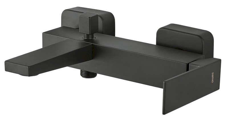 SPECTRE nástěnná vanová baterie, černá mat 1102-70B