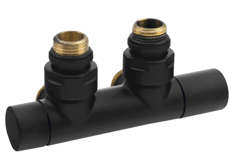 TWIN BLACK připojovací sada ventilů pro středové připojení, černá mat CP4101BS