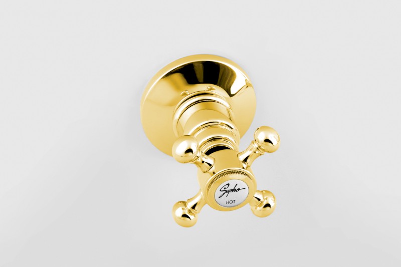 ANTEA podomítková sprchová baterie, 2 výstupy, zlato SET305-105