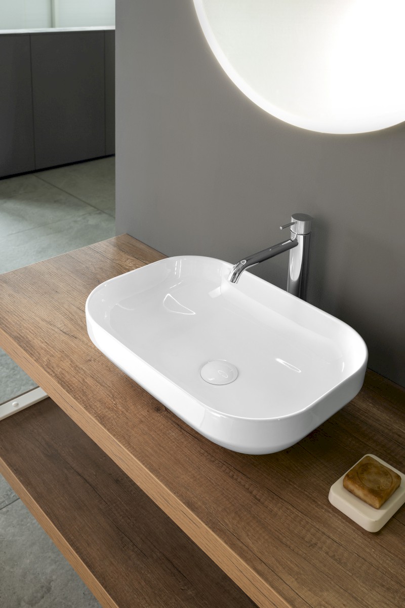 EVORA keramické umyvadlo na desku 50,5x37cm, bílá AR429