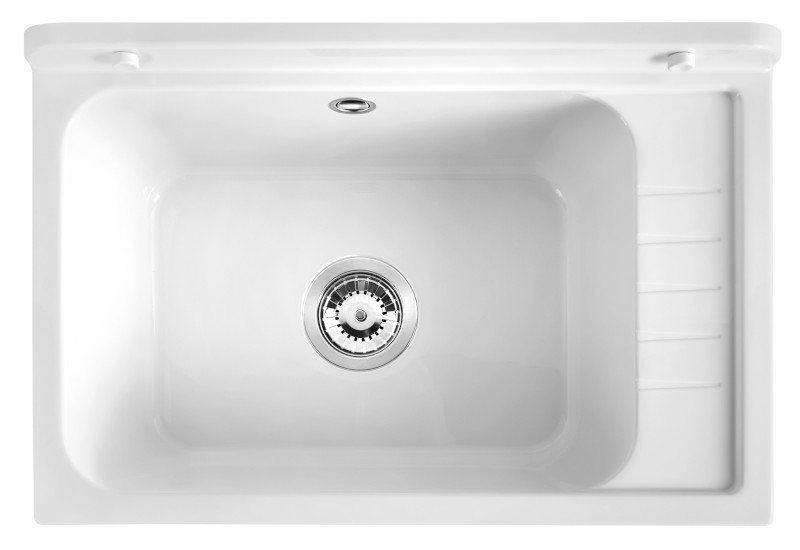 Výlevka na skříňku 58x38cm, plast bílá PI5838