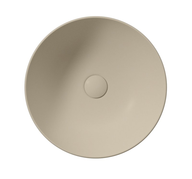 PURA keramické umyvadlo na desku, průměr 42cm, creta mat 885108