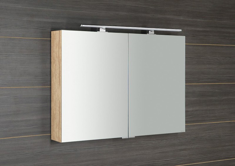 MIRRÓ galerka s LED osvětlením, 100x70x16cm, dub alabama MC100-0022