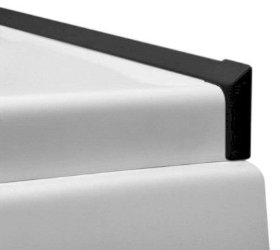 Krycí lišta pro vany a vaničky, 2x 1950mm, 2x roh, 2x zakončení, černá mat 91020B