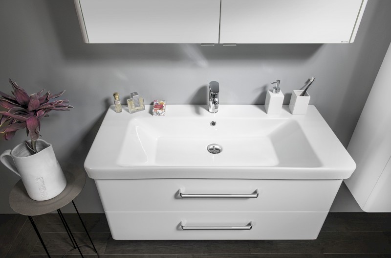 THEIA umyvadlová skříňka 101,4x43,5x44,2cm, 2xzásuvka, bílá TH105-3030