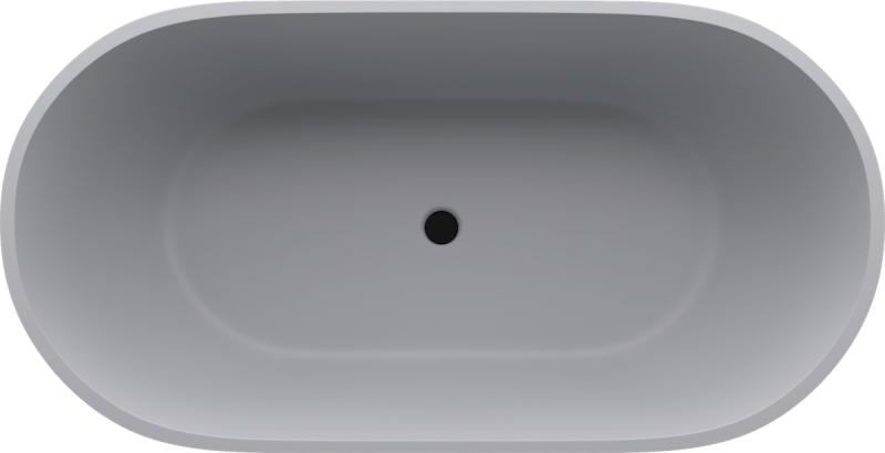 REDUTA volně stojící vana litý mramor 171x81x58cm, šedá mat 71842.31