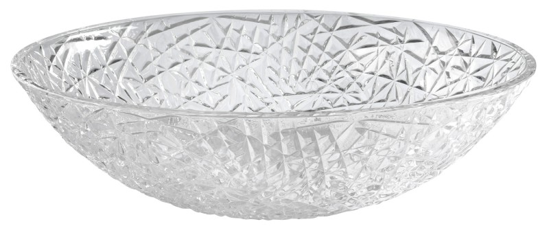 PURUS skleněné gravírované umyvadlo na desku, 50x36cm, čirá TY305CL