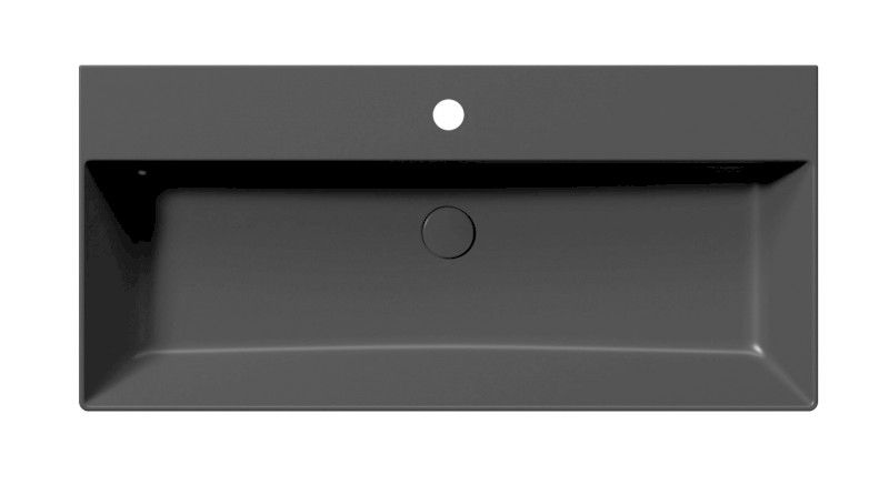KUBE X keramické umyvadlo 100x47cm, černá mat 9423126