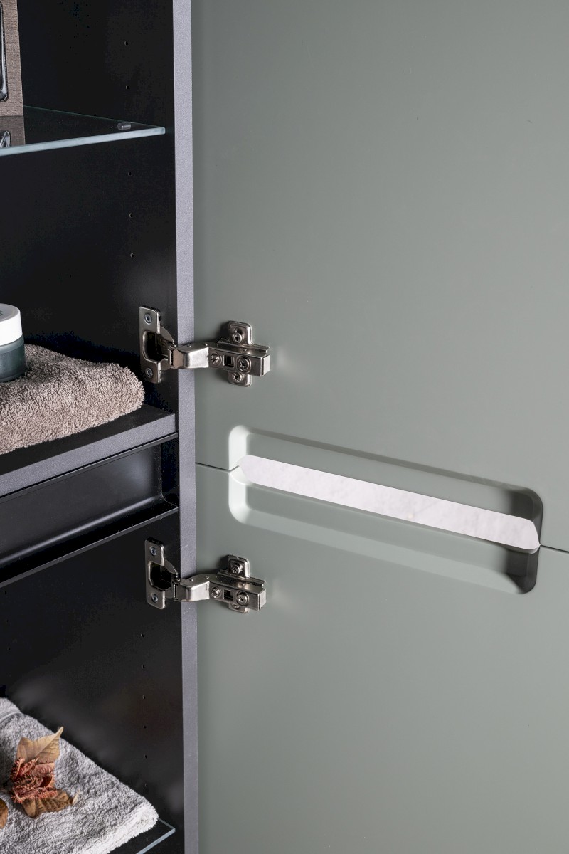 KERALA skříňka vysoká 38x143x32cm, 2x dvířka, levá/pravá, antracit matný KR350-3434